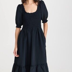 Hill House The Louisa Nap Dress - Black Crepe